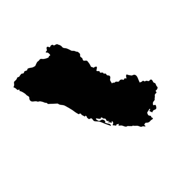 Силуэт Острова Сальвадор Карта Региона Территория Черная Форма Стиль Иллюстрации — стоковый вектор