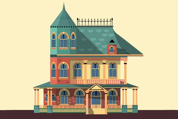 Affiche Met Huis Vectorial — Stockvector