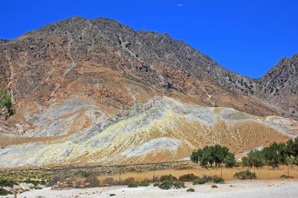 Volcanic Crater Polyvotis Nisyros Island Greece — Foto Stock