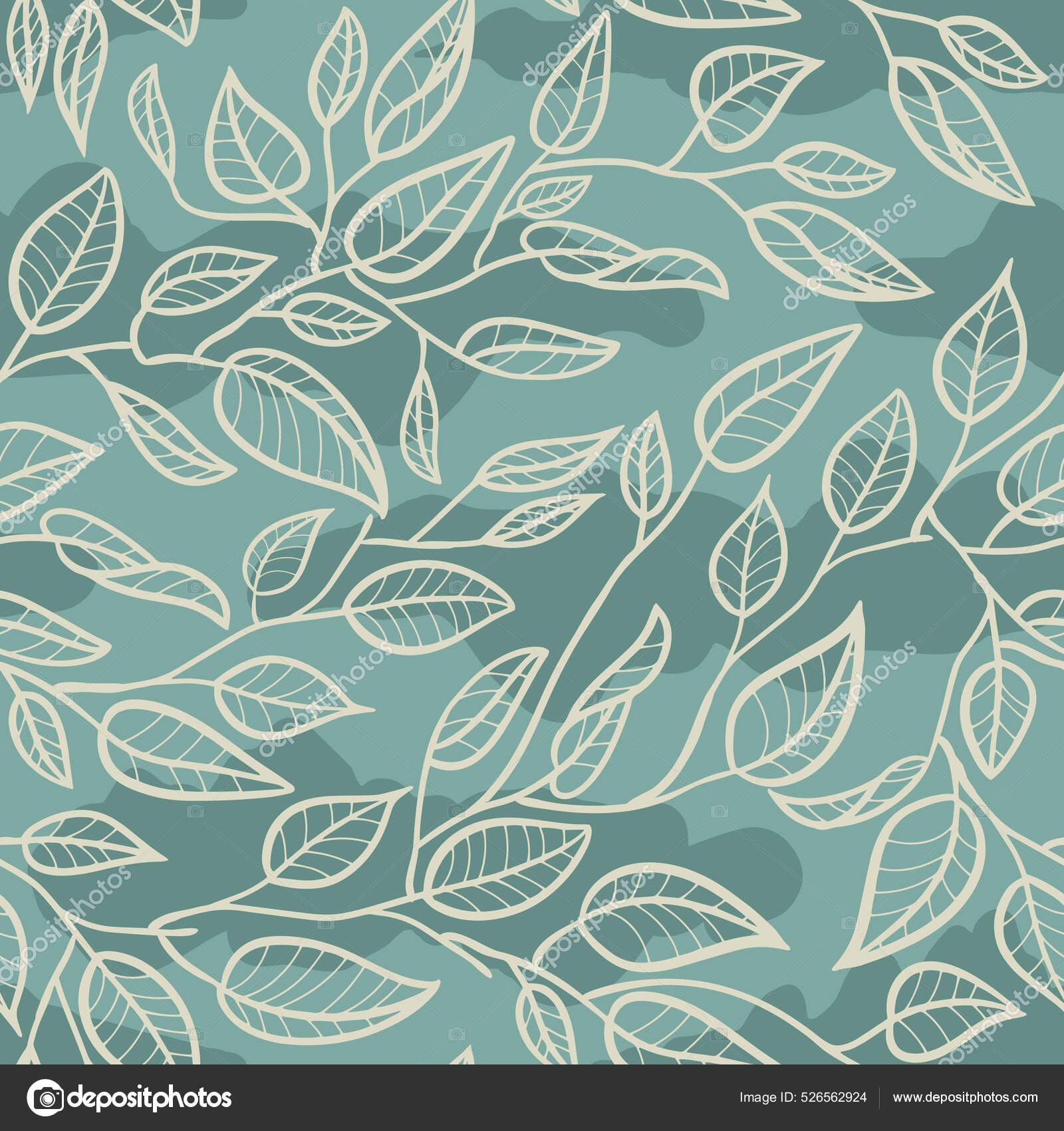 Belo Design Padrão Superfície Sem Costura Folhas Arte Linha Simples — Foto  © zarya_kiqo #526562924, image size:1600x1700