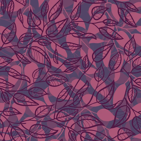 Een Prachtige Naadloze Oppervlak Patroon Ontwerp Van Eenvoudige Lijn Kunstbladeren — Stockfoto