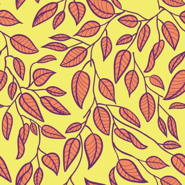 Basit çizgili sanat yapraklarının kusursuz yüzeysel desenli güzel bir tasarımı. Doğadan esinlenilmiş zarif bir grafik tasarımı. Sanatı tekrarlayan minimalist bir model..