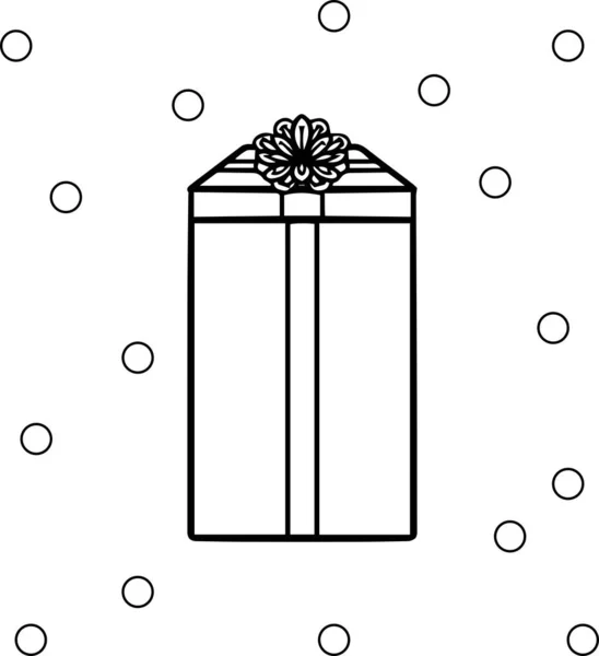 Esquema Simple Lindo Dibujo Regalos Regalos Navidad Divertido Libro Para — Archivo Imágenes Vectoriales