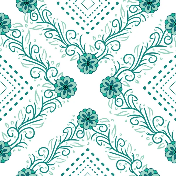 Set Beautiful Simple Geometrical Blossoms Full Color Seamless Surface Pattern — 图库照片