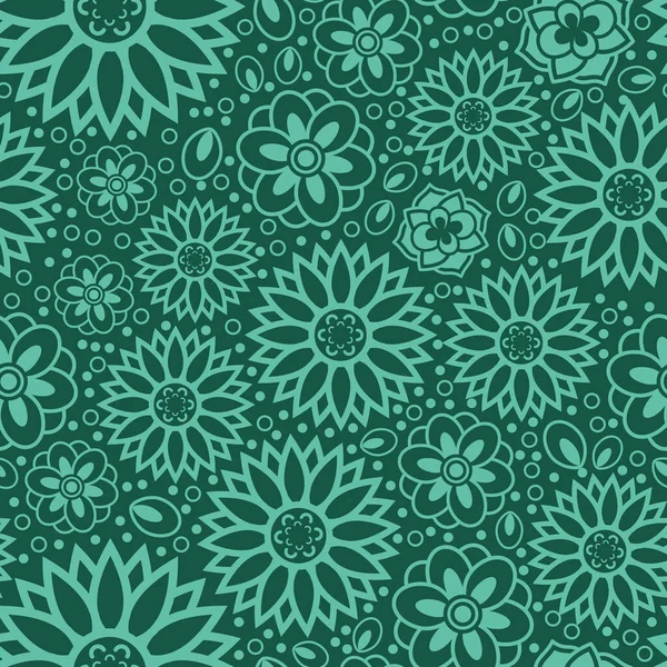 Set Beautiful Simple Geometrical Blossoms Full Color Seamless Surface Pattern — Stockfoto