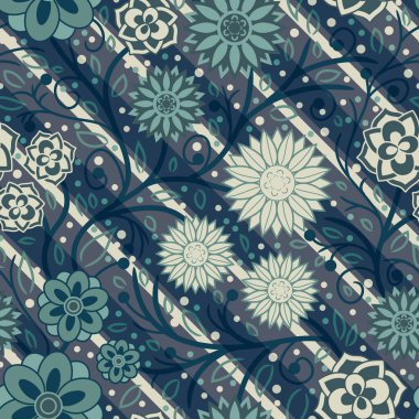 Bir dizi güzel ve basit geometrik çiçek, tam renkli. Ana elementler olarak çiçekli şeyleri kullanan pürüzsüz bir yüzey deseni tasarımı.