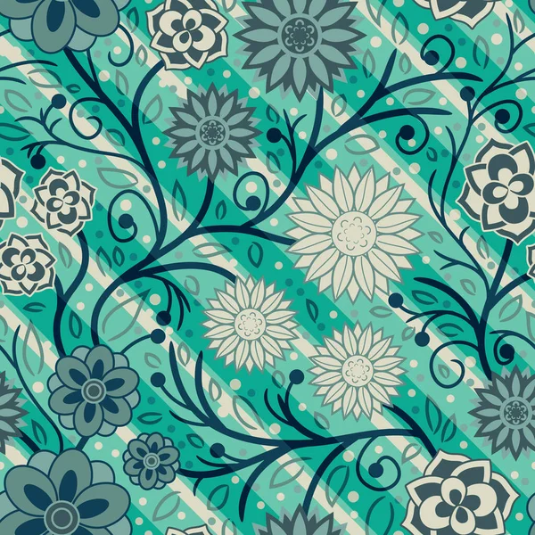 Set Beautiful Simple Geometrical Blossoms Full Color Seamless Surface Pattern — 图库照片
