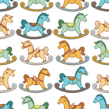 Çok farklı şekillerde sallanan atların sevimli ve kusursuz dizaynı..