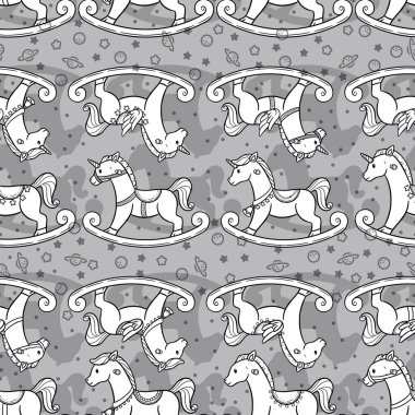 Çok farklı şekillerde sallanan atların sevimli ve kusursuz dizaynı..