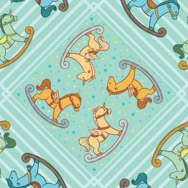 Çok farklı şekillerde sallanan atların sevimli ve kusursuz dizaynı..