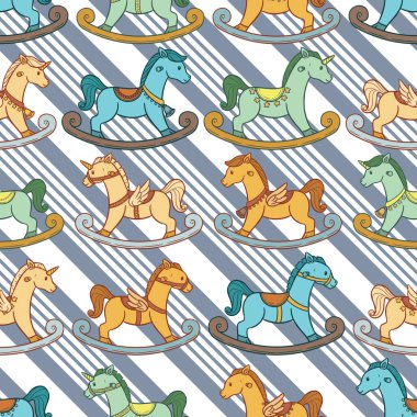 Çok farklı şekillerde sallanan atların sevimli ve kusursuz dizaynı..