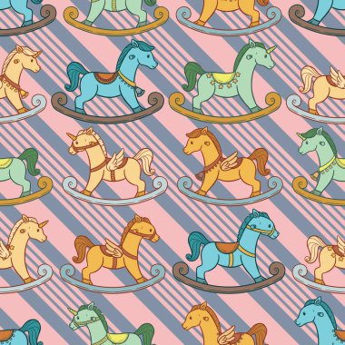 Çok farklı şekillerde sallanan atların sevimli ve kusursuz dizaynı..