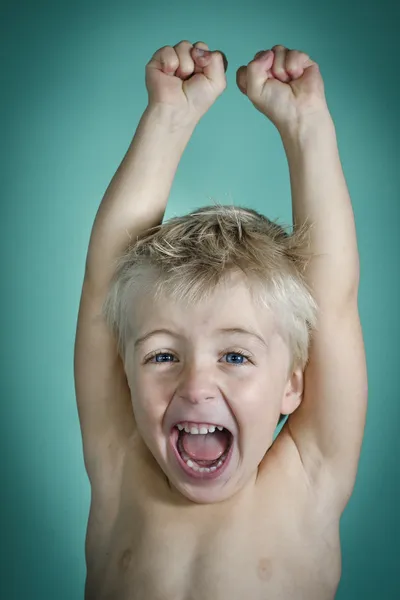 Menino gritando — Fotografia de Stock