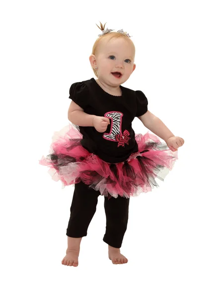 Dansande baby i tutu — Stockfoto