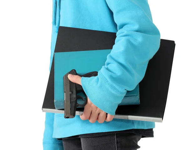 The Armed Student with Books — Stock Photo, Image