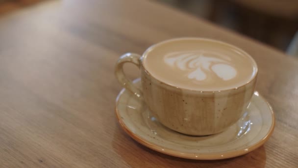 Kávé a latte art — Stock videók