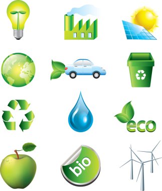 çevre ve ekoloji Icons set