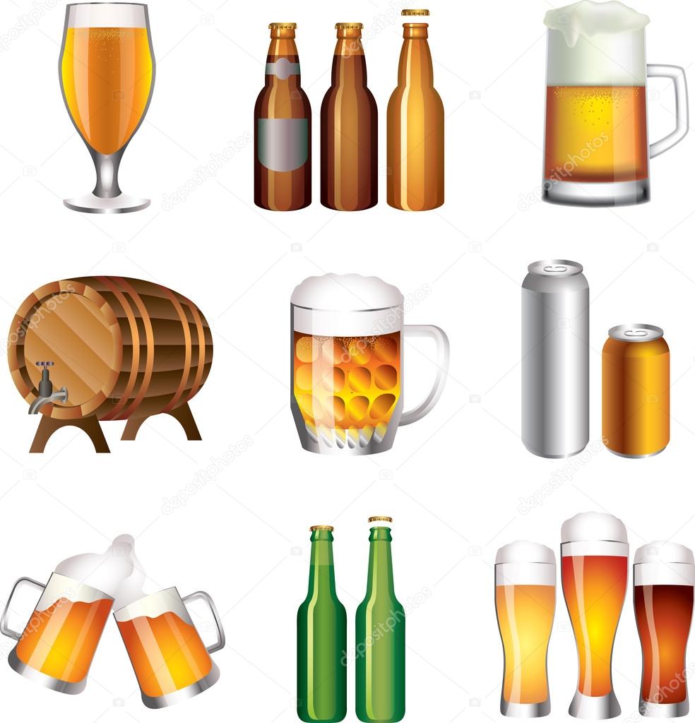 Beer photo-realistic set