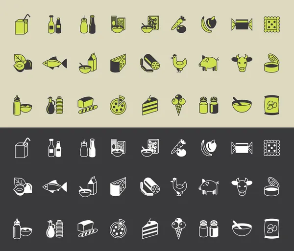 Conjunto de iconos de comestibles — Archivo Imágenes Vectoriales