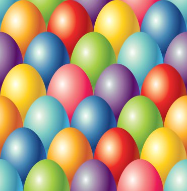 renkli Paskalya yumurtaları sorunsuz vektör arka plan