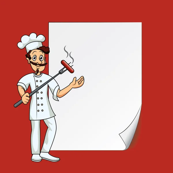 Koken met blanco papier — Stockvector