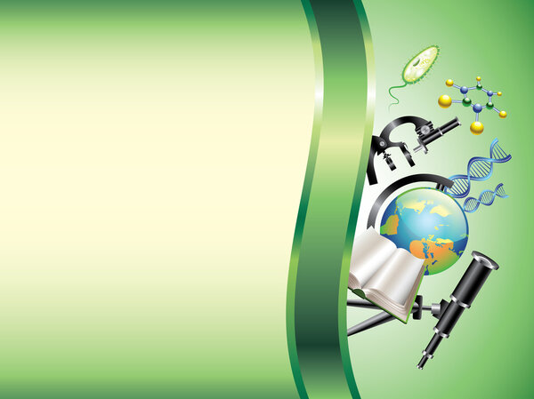 Scientific horizontal vector background