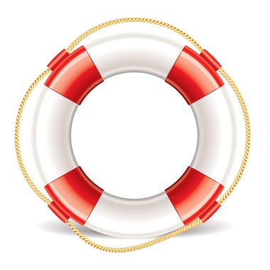 lifebuoy izole beyaz vektör