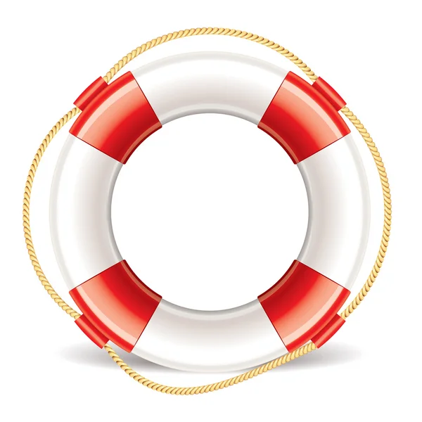 Lifebuoy изолирован на белом векторе — стоковый вектор