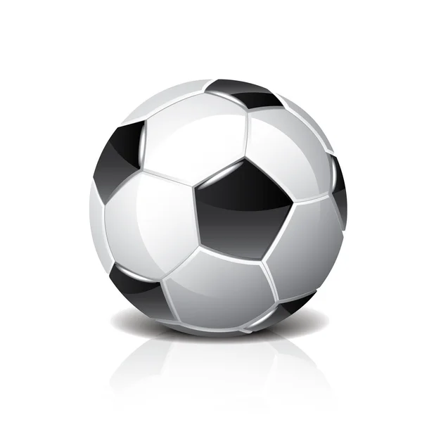 Pelota de fútbol aislado en blanco — Vector de stock