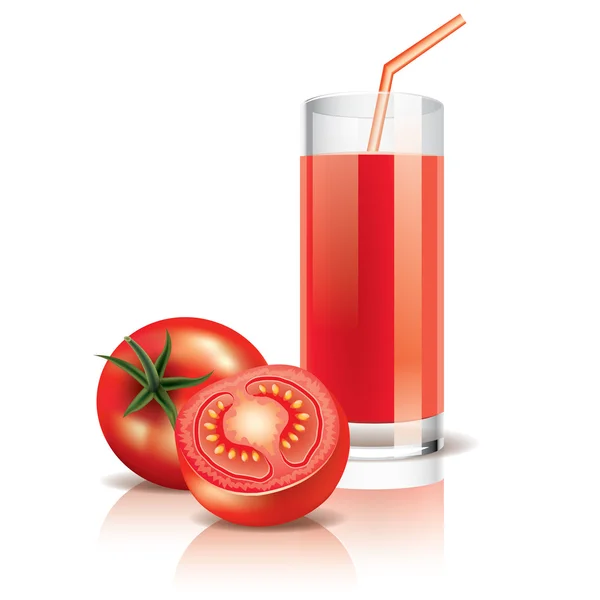 Ilustração do vetor do suco de tomate — Vetor de Stock