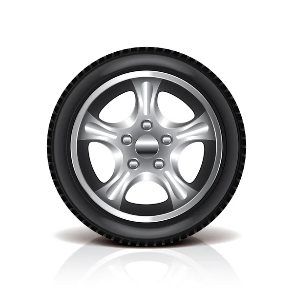 Auto tire geïsoleerd op witte vector — Stockvector