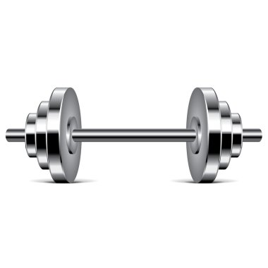 metal dumbbell vektör çizim