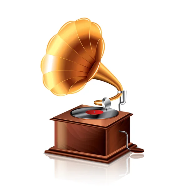 Classic gramophone vector illustration — Stock Vector