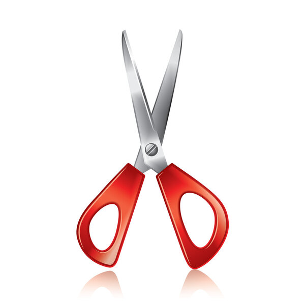 Red scissors vector illustration