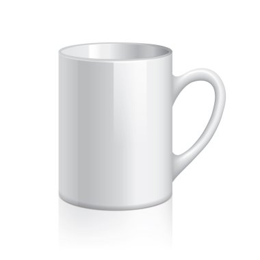 Beyaz fincan vektör çizim