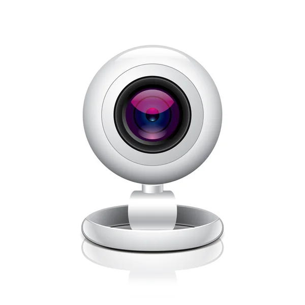 Beyaz webcam vektör çizim — Stok Vektör