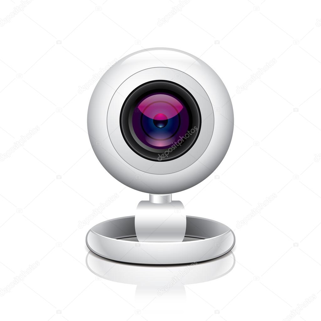 White webcam vector illustration