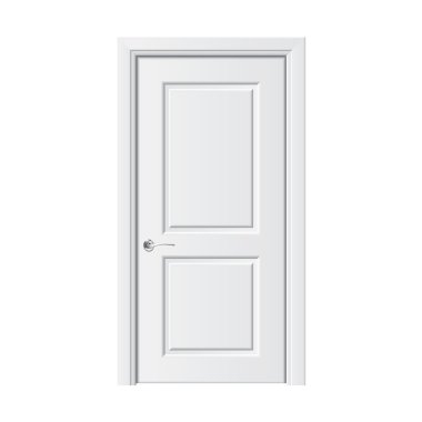 White door vector illustration