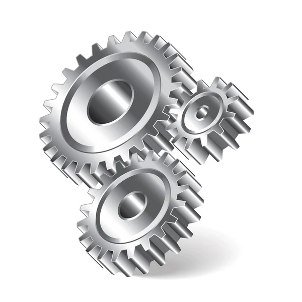 Three gear wheels vector illustration — Stock Vector