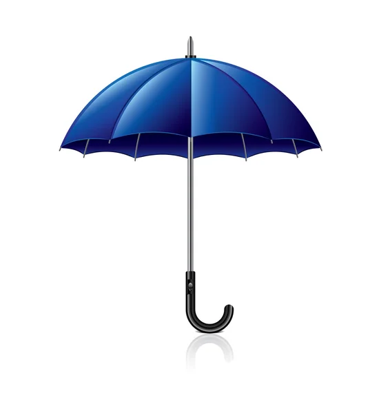 Classic blue umbrella vector illustration — Stock Vector