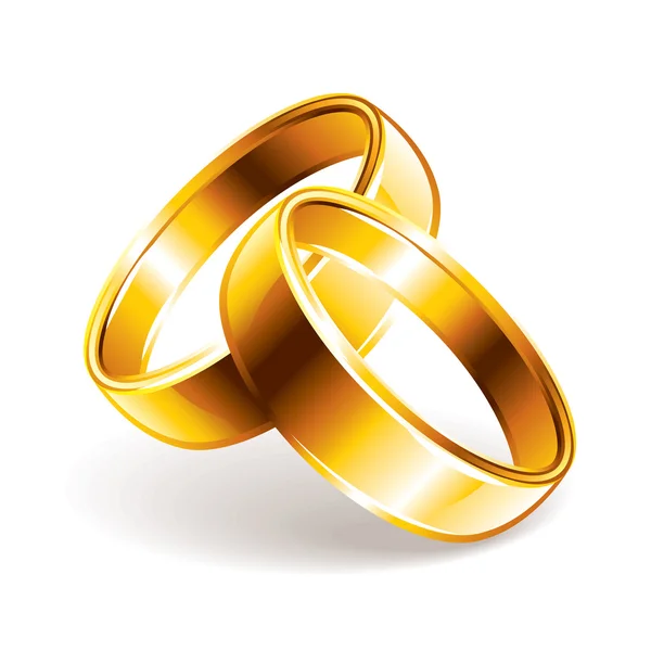 Anéis de casamento ilustração vetorial — Vetor de Stock