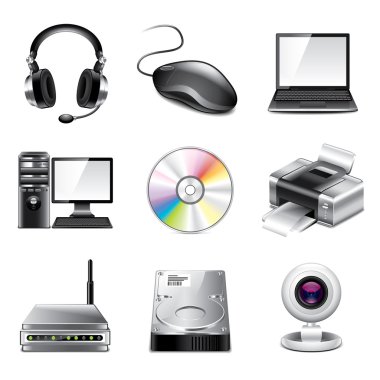 iconos vectoriales foto-realista conjunto