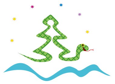 Noel ağacı yılan gibi yaptı.