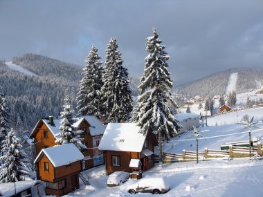 Karpat Dağları nın karlı zirveleri