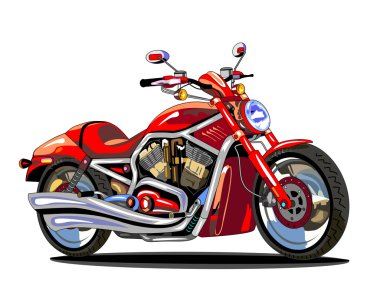 gerçekçi kırmızı motosiklet