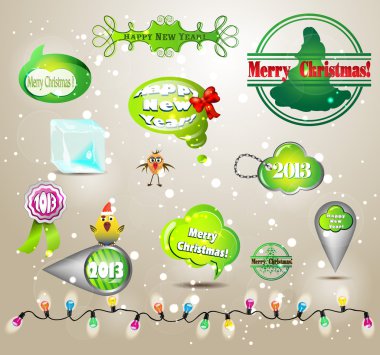 Noel dekorasyon yeşil toplama