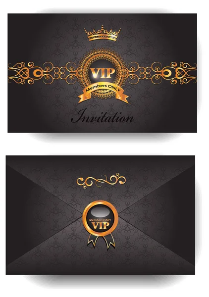 Elegante vip uitnodiging envelop met patroon — Stockvector