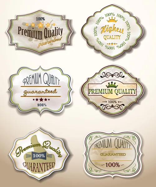 Old Labels Collection — Stock Vector