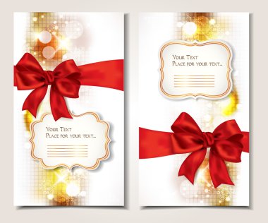 kırmızı kurdele ile afiş kümesi