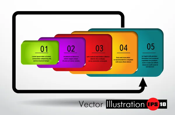Modelo de design moderno para banners numerados de infográficos — Vetor de Stock